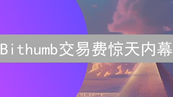 Bithumb交易费惊天内幕：这样用BNB，省一半手续费！